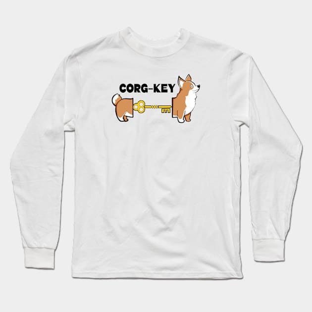 Corg-Key Long Sleeve T-Shirt by Art by Nabes